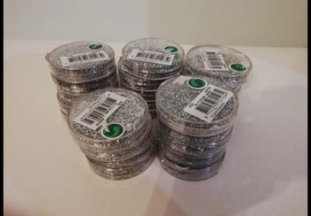 Lot pots de paillettes argentées 