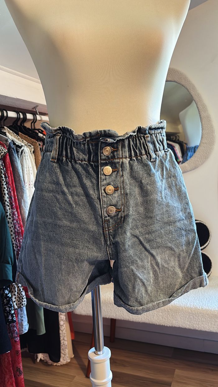 Short en jean taille haute Gémo T36