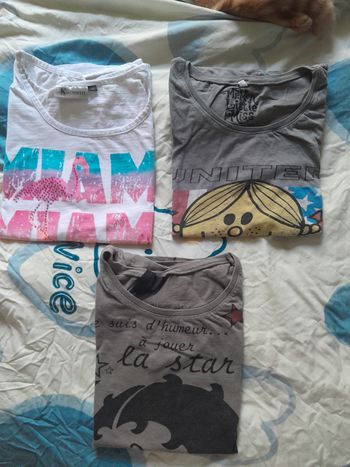 Lots de 3 t-shirt taille s