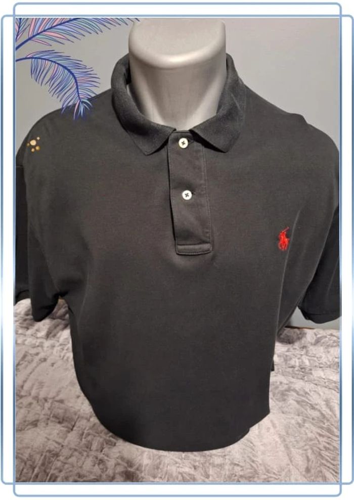 Polo Ralph Lauren noir - taille L - 100% coton- brodé (31)