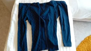 Lot leggings bleu marine 36 mois