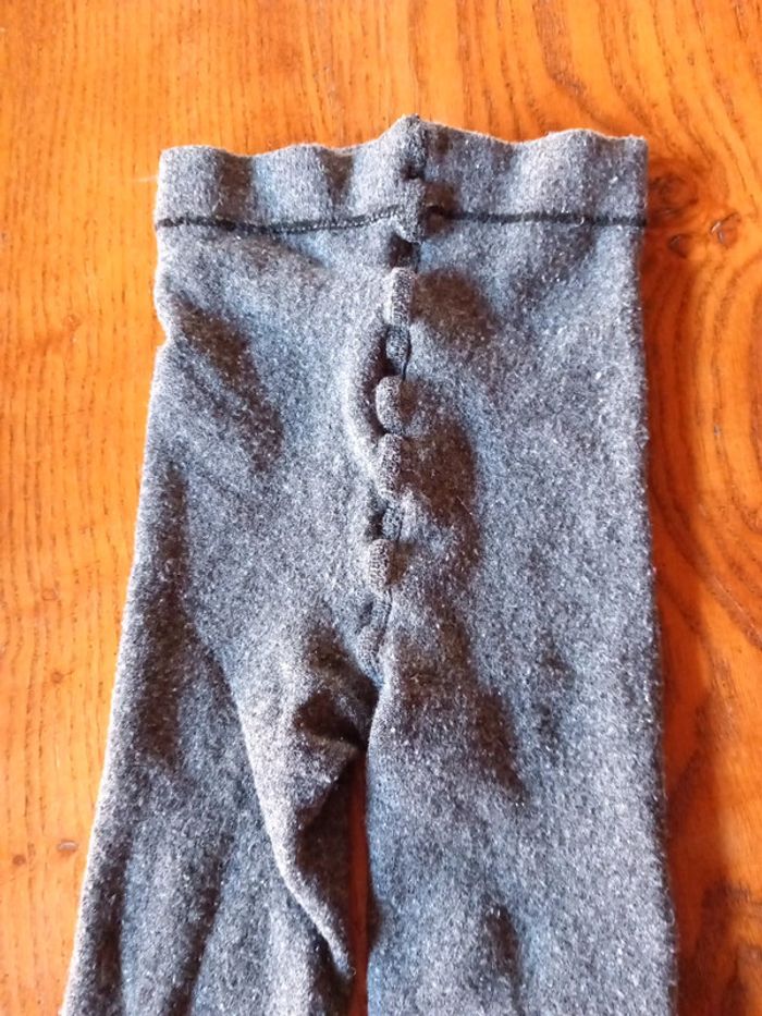 😷collant 5ans gris avec du brillant - photo numéro 2