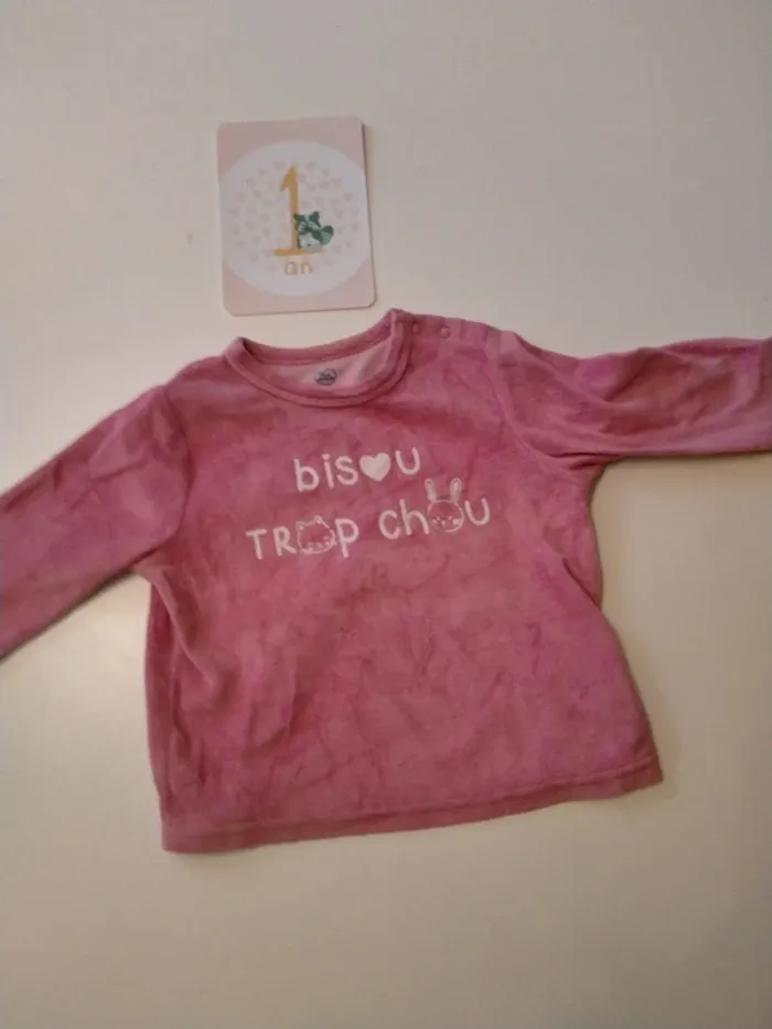 Pyjama 2 pièces Mots d’Enfants Taille 12 mois - photo numéro 3