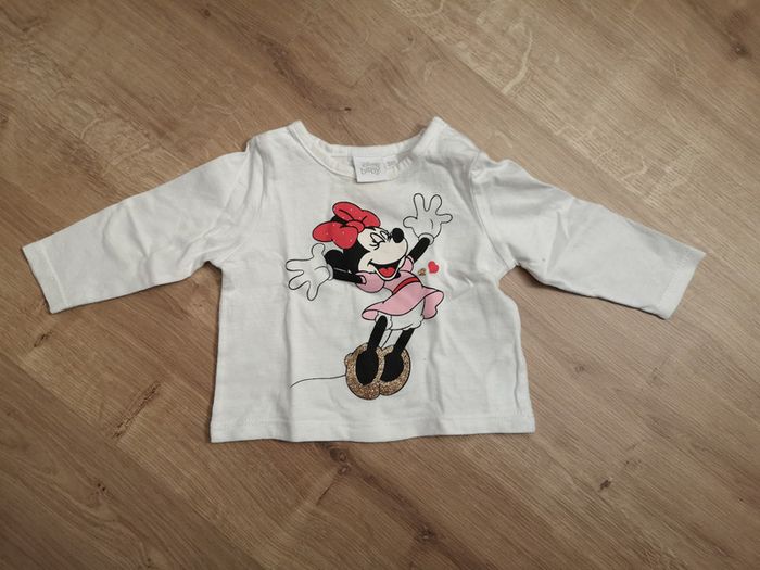 T shirt Disney Minnie Blanc 3 mois