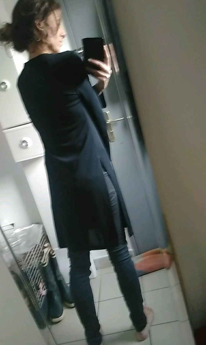 Gilet long noir femme taille M   11 - photo numéro 3