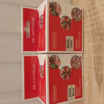 Lot à 2 cartouches d'encre compatibles hp 302 xl - Noire + colore