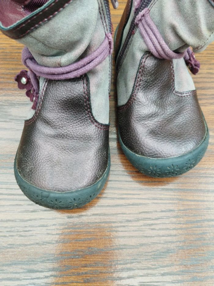 Bottines fille pointure 22 Boîte à Malices prune brillant - photo numéro 5