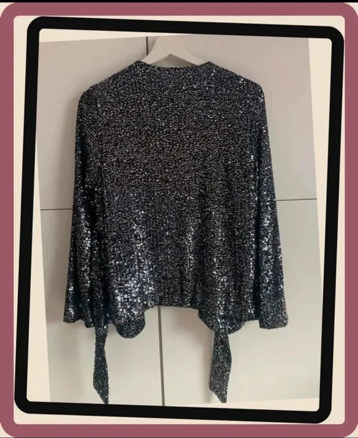 Blouse de soirée à sequins Zara T/XS taille plus grand - photo numéro 3