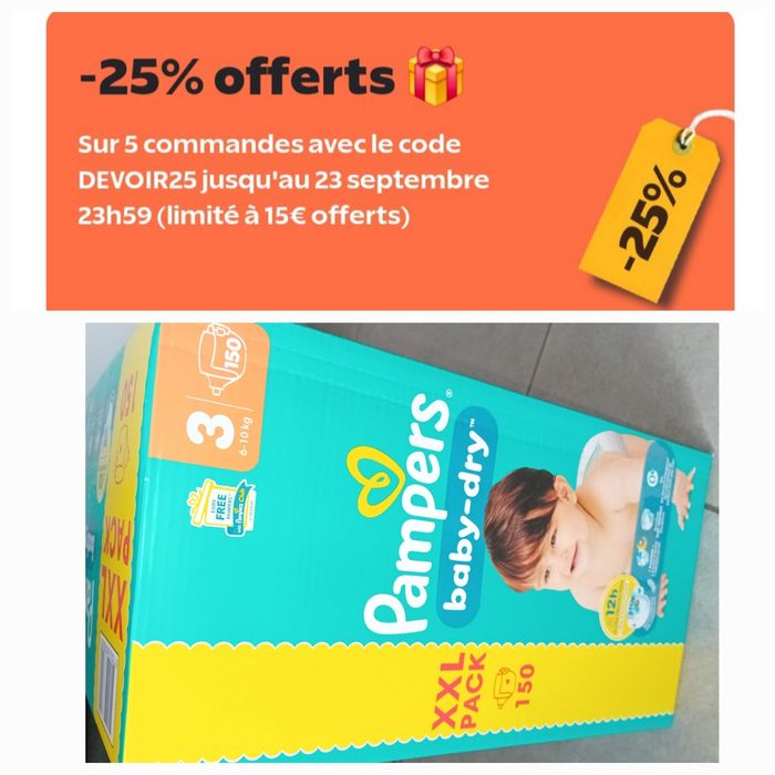 Couches pampers taille 3