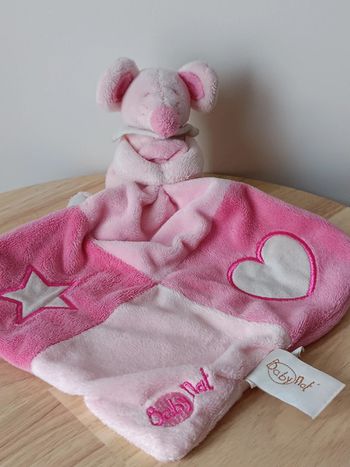 Doudou souris rose baby nat