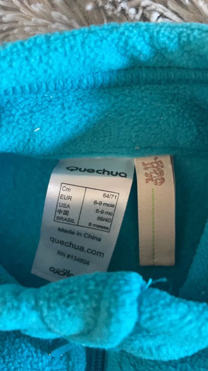 Lot de 1 pull + 1 gilet polaire Quechua 6 mois - photo numéro 3