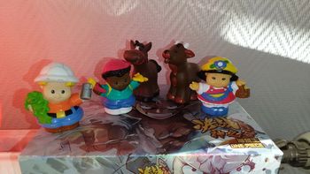 Lot figurine Vintage Fisher Price Little people Mattel figure animaux