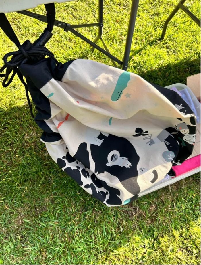 Sac et tapis rangement jouets carte du monde - photo numéro 2