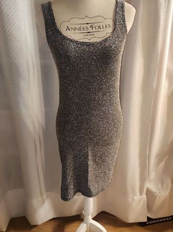 Robe à paillettes grise Jennyfer, taille M, TBE!