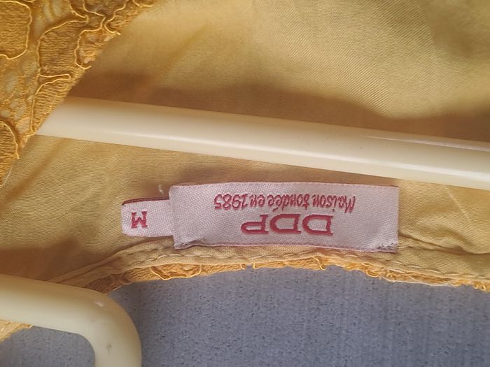 Robe dentelle jaune moutarde DDP Taille M - photo numéro 6