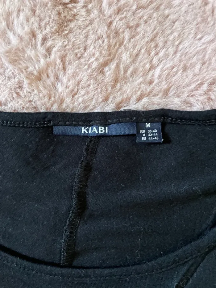 Haut manche 3/4 noir et strass - photo numéro 3