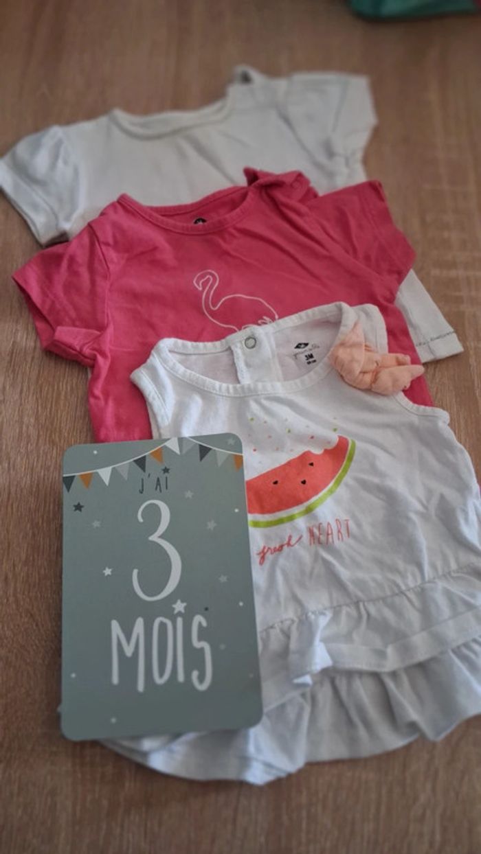 Lot tee-shirts 3 mois