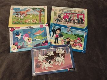 Lot puzzles cadres carton