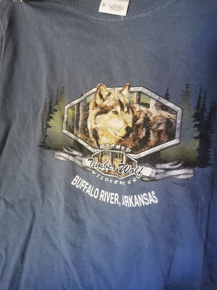 Tshirt vintage loup 8 ans - photo numéro 2