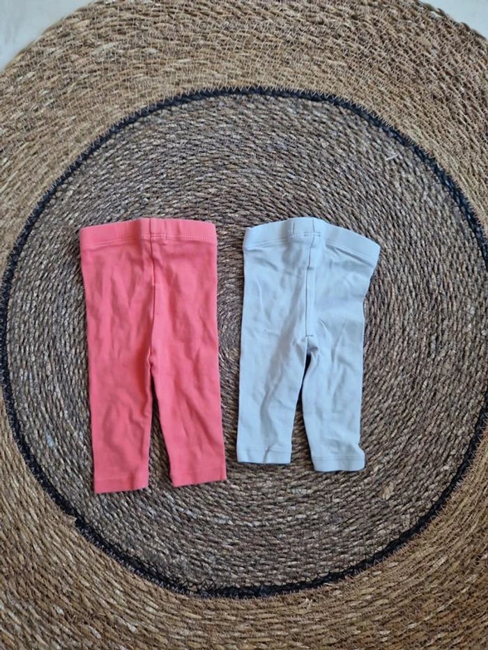 Lot de 2 leggings Obaïbi taille 1 mois - photo numéro 2