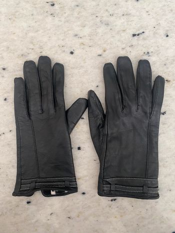 Gant en cuir noir 6 1/2