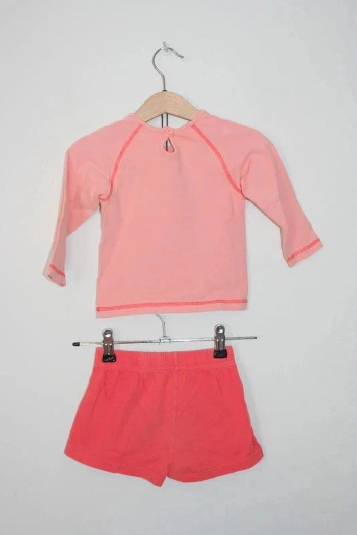 Ensemble tee shirt manches longues corail + short Domyos - photo numéro 4