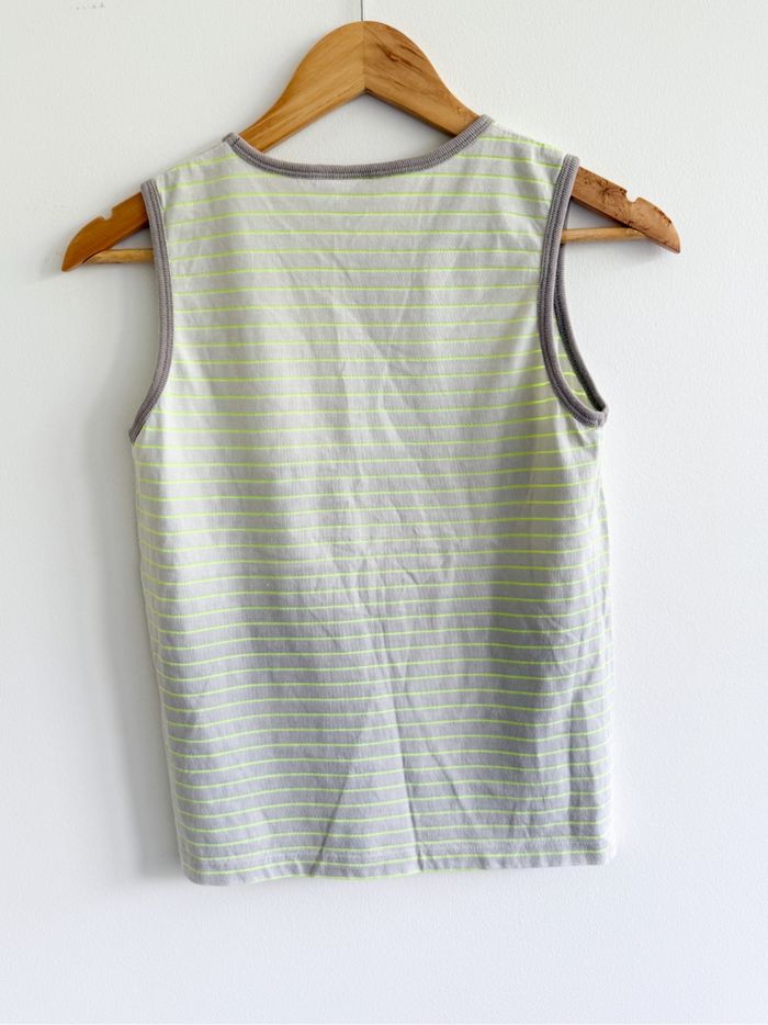 Débardeur vintage vert gris ikks taille 34 XS - photo numéro 3