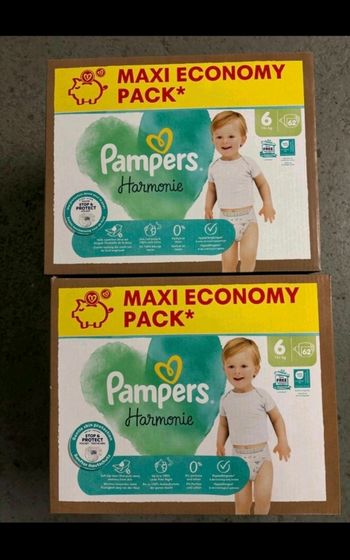 Pampers Harmonie couches T6 /2 packs /124 couches 