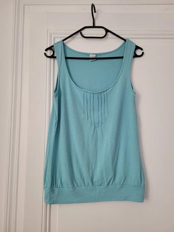 Débardeur bleu clair Camaïeu T36