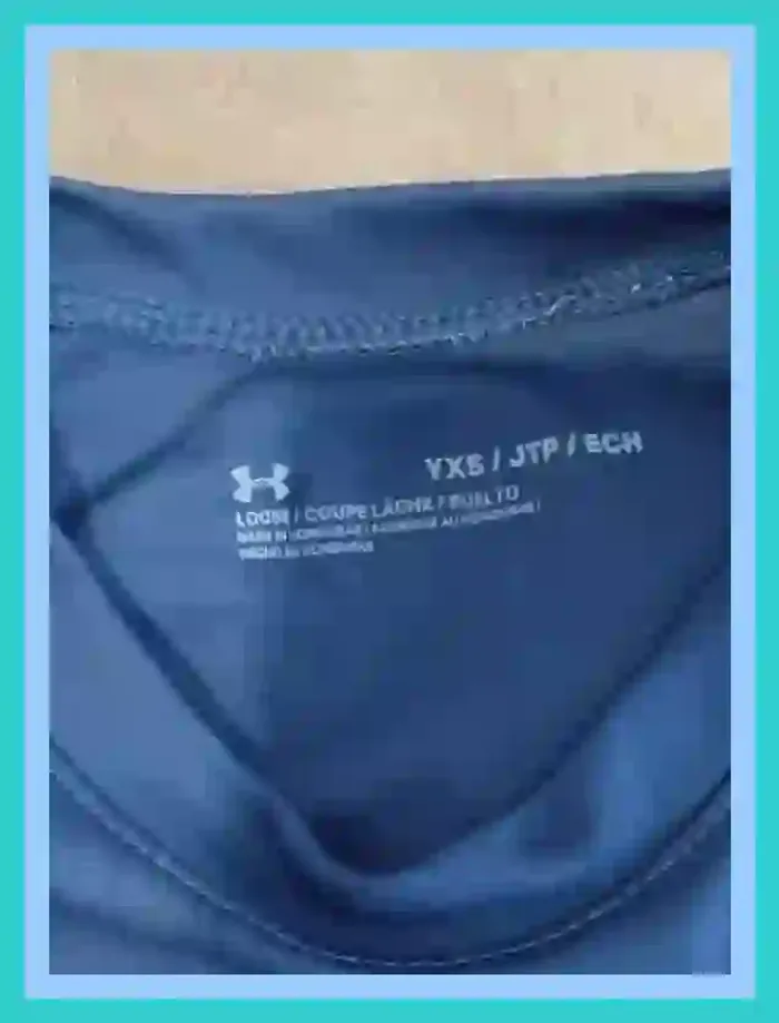 T-shirt Under Armor technique sort bleu fille 7 à 8 ans  7525465244 - photo numéro 3