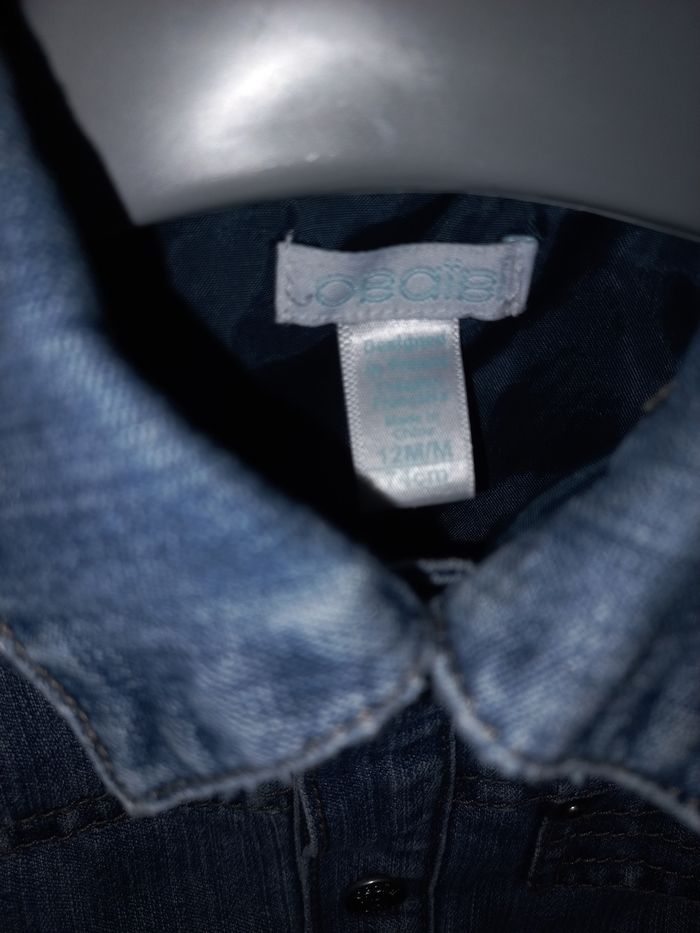 Veste / Blouson en jean Matelassé obaibi 12 mois Excellent état - photo numéro 6