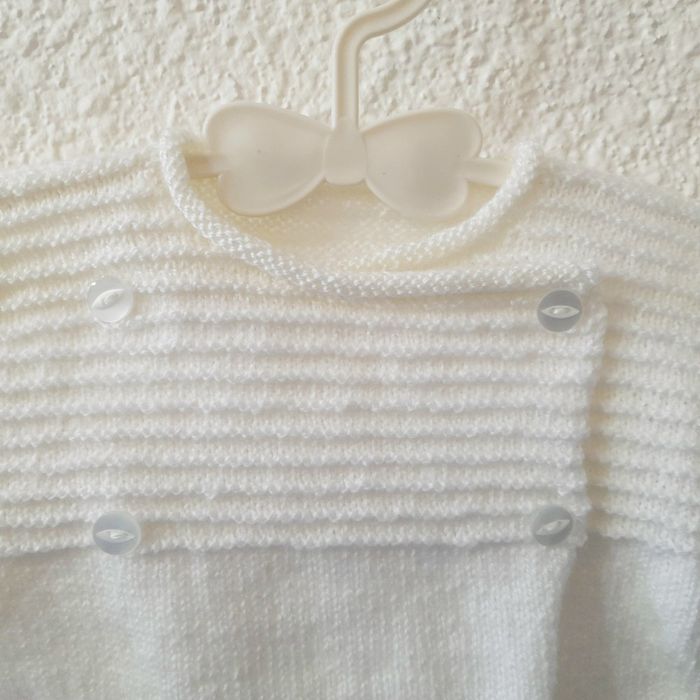 Ensemble 3 mois tricoté main NEUF - laine certifiée Oeko-Tex - photo numéro 4