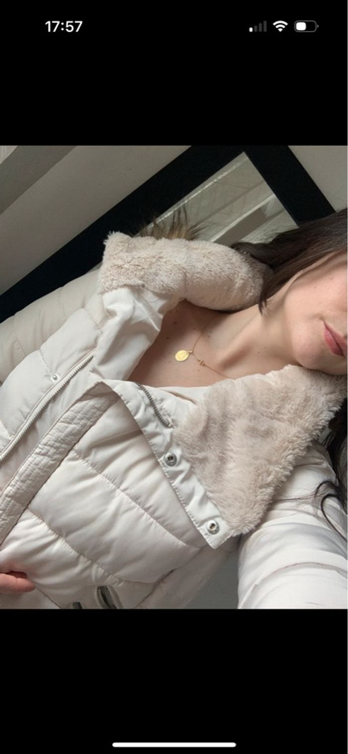 Blouson blanc/crème femme - photo numéro 4