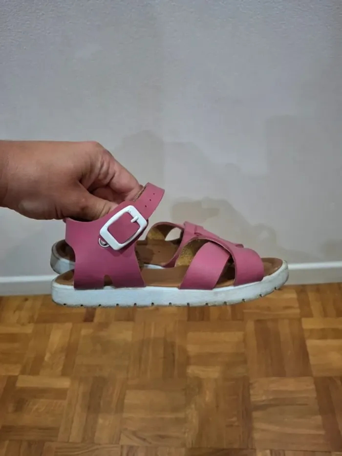 Sandales chaussures rose fille gemo taille 28 - photo numéro 5