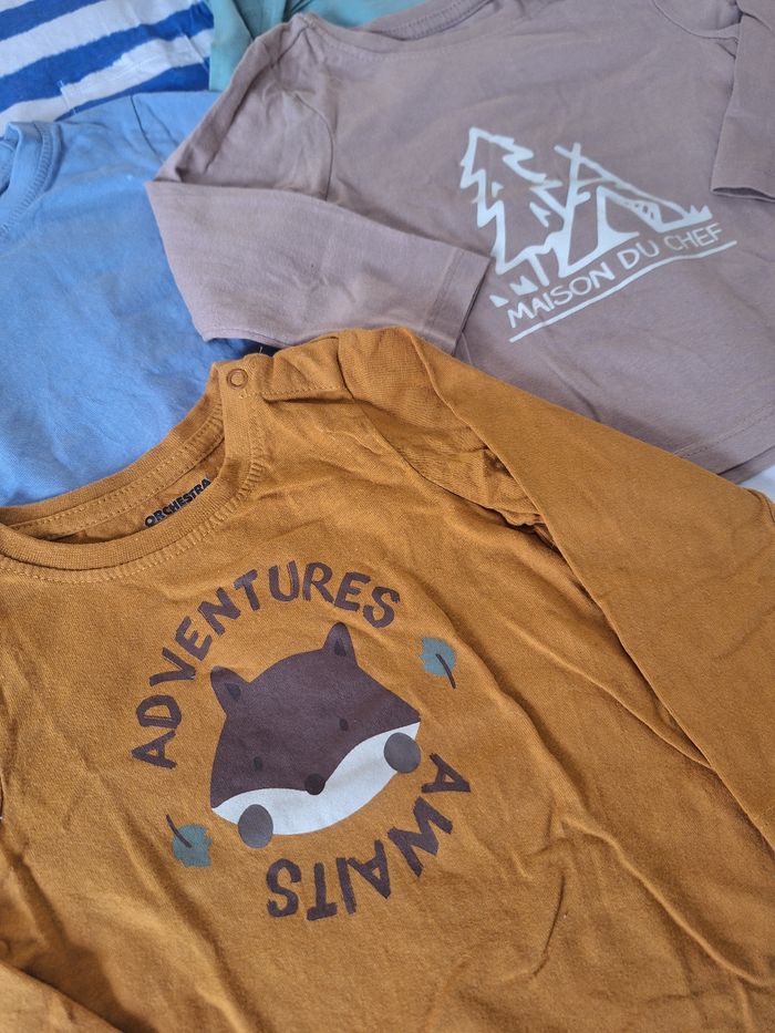 Lot de 7 tee-shirts manches longues 18 mois - photo numéro 4