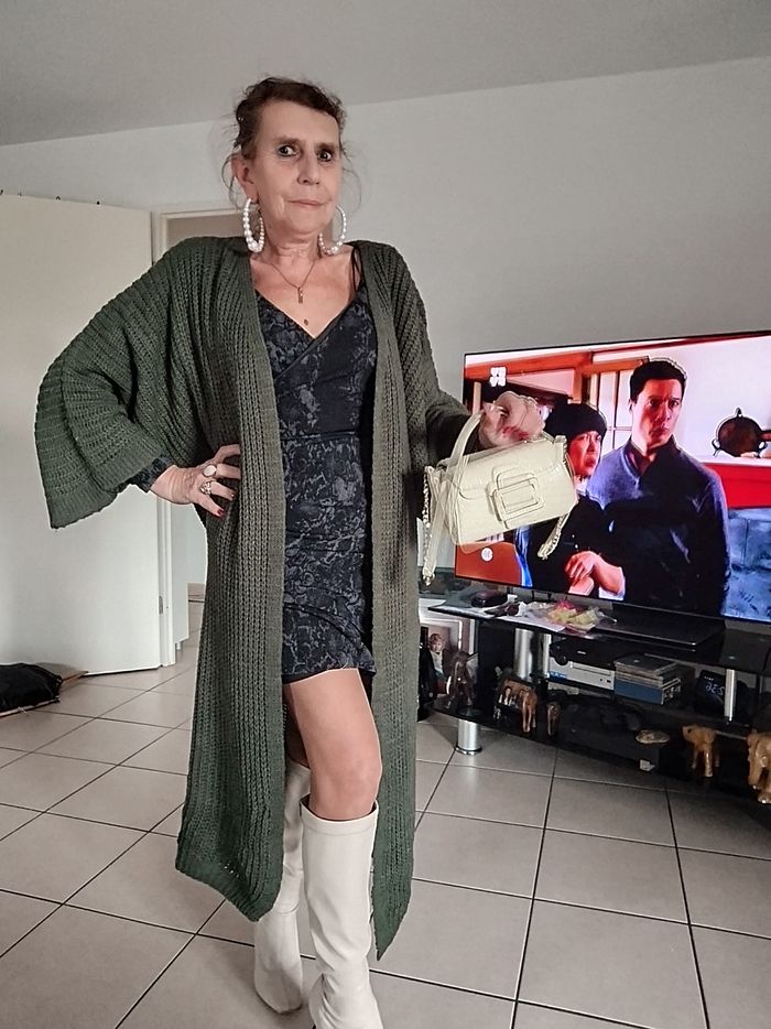 Grand cardigan (grande taille lire descriptif) Vintage - photo numéro 9