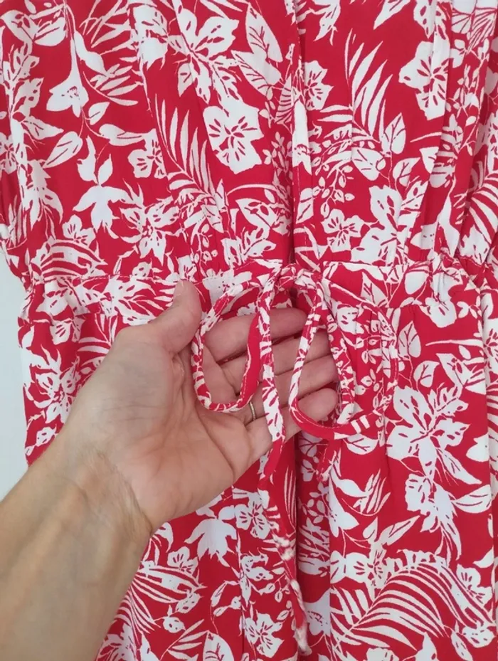 Robe longue rouge à fleurs Eléonore promod S - photo numéro 5