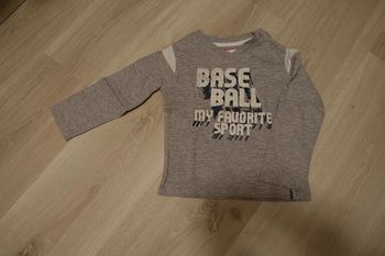 T-shirt BaseBall 24 mois gris
