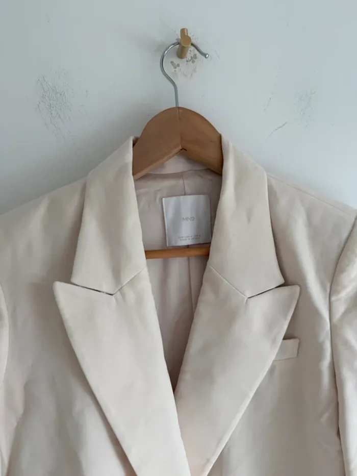Blazer Mango crème oversize - photo numéro 5