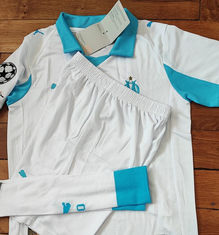 Maillot Marseille football taille 14 modèle Greenwood blanc domicile - photo numéro 3