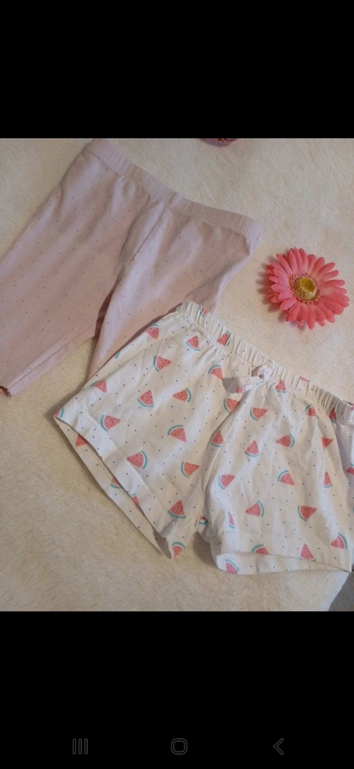 Lot de 2 shorts bébé taille 12 mois
