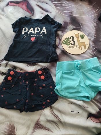 Ensemble d'été, 3 pièces, taille 3 mois.