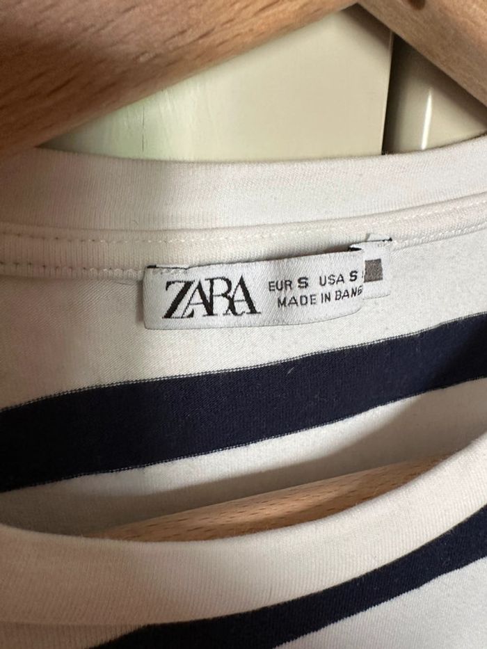T shirt mariniere court zara S - photo numéro 2