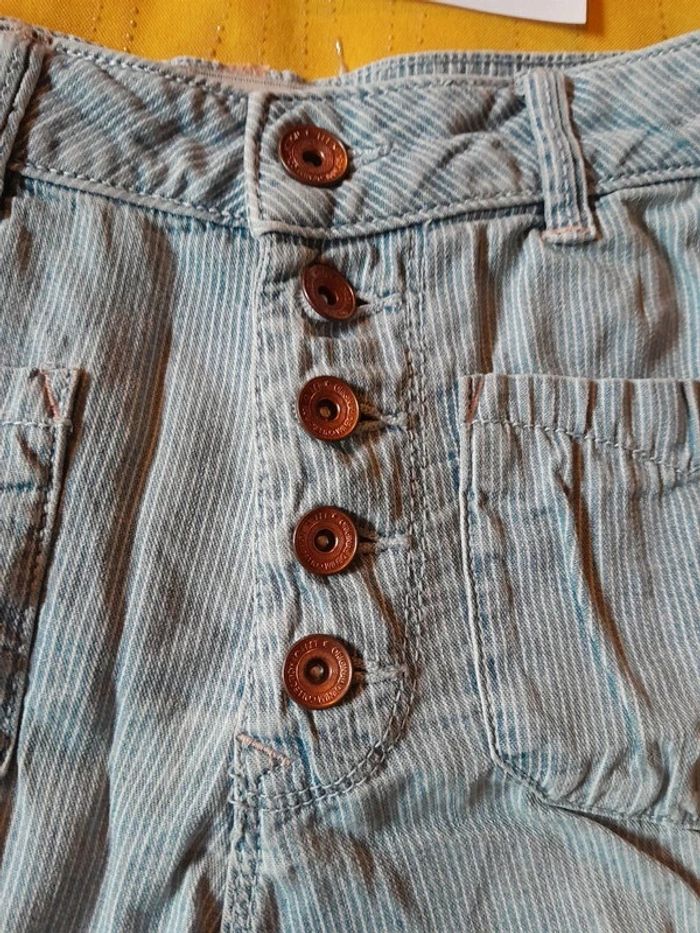 Mini short XS en jean bleu clair - photo numéro 3