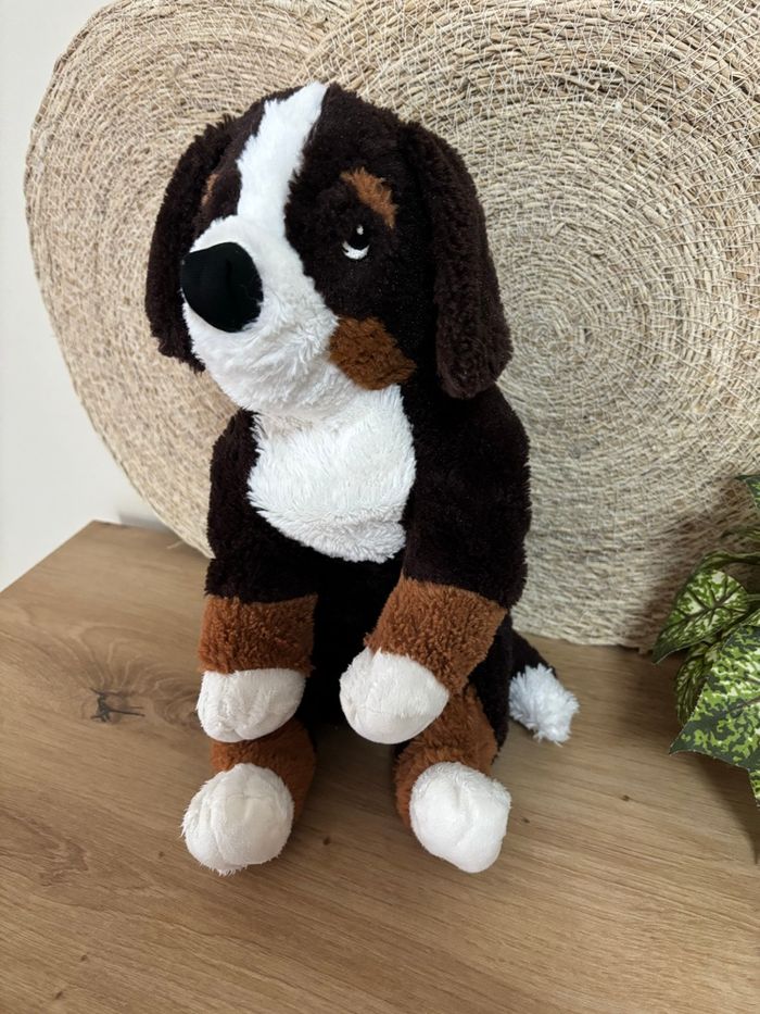 Doudou chien marron blanc bouvier bernois ikea - photo numéro 2