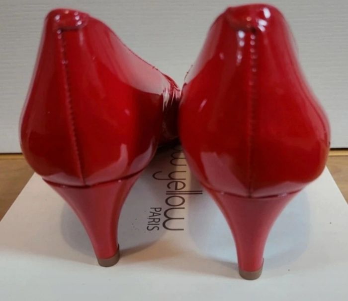 Superbe  escarpins rouge vernis femme neuf taille 37 - photo numéro 7