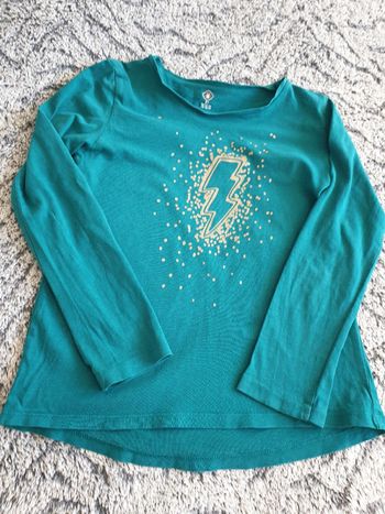 Tee shirt manches longues vert éclair Z Kids 8 ans