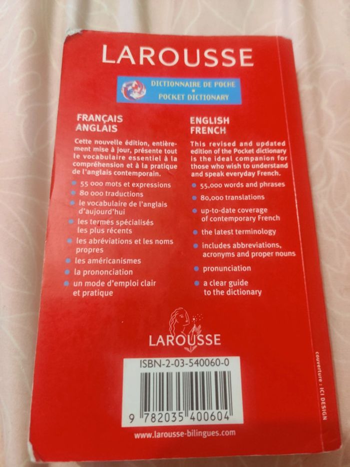Dictionnaire de poche Larousse français anglais - photo numéro 2