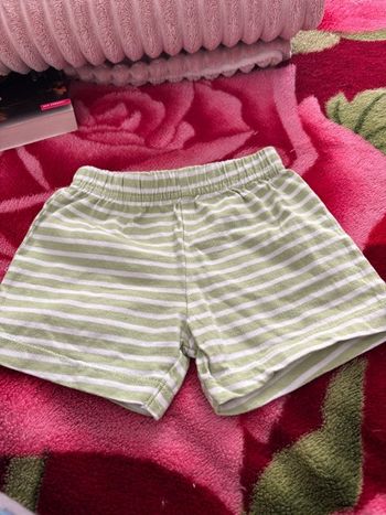 Short rayures coton garçon