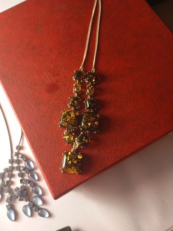 Superbe collier russie ambre vert